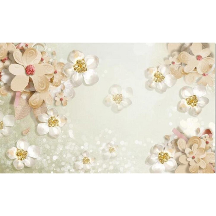 3D Luxurious Flowers Wallpaper