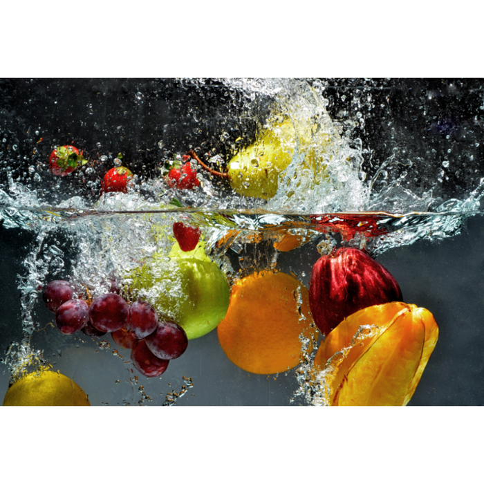 Fruit Splashing In Water Wallpaper