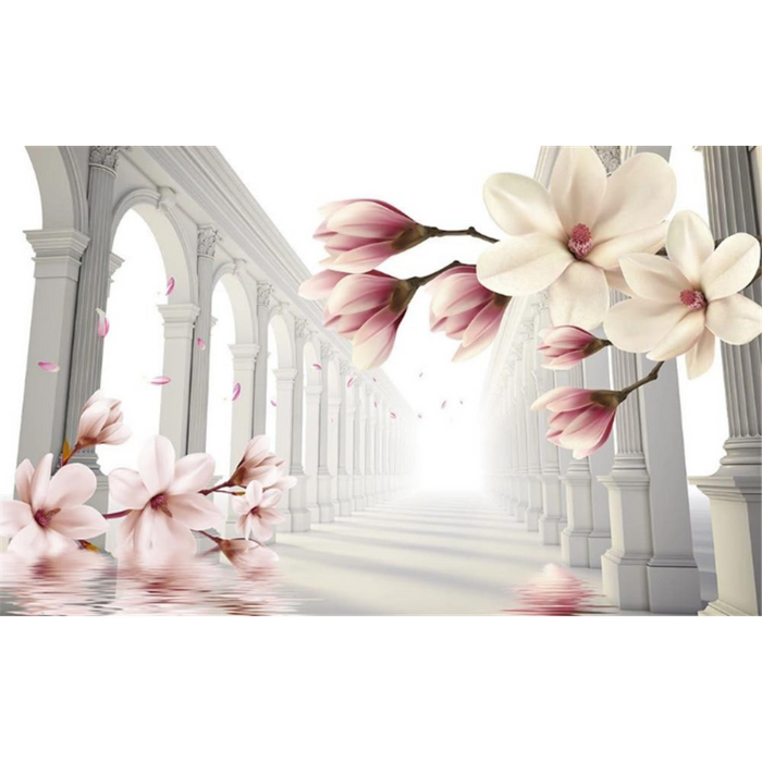 Columns & Magnolias Wallpaper