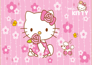 Cute Pink Hello Kitty Background, Cat, Kitty, Cartoon Background