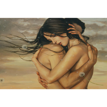 Beautiful Romantic Humans Hugging Wallpaper