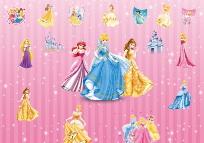 3D Adorable Princesses Wallpaper