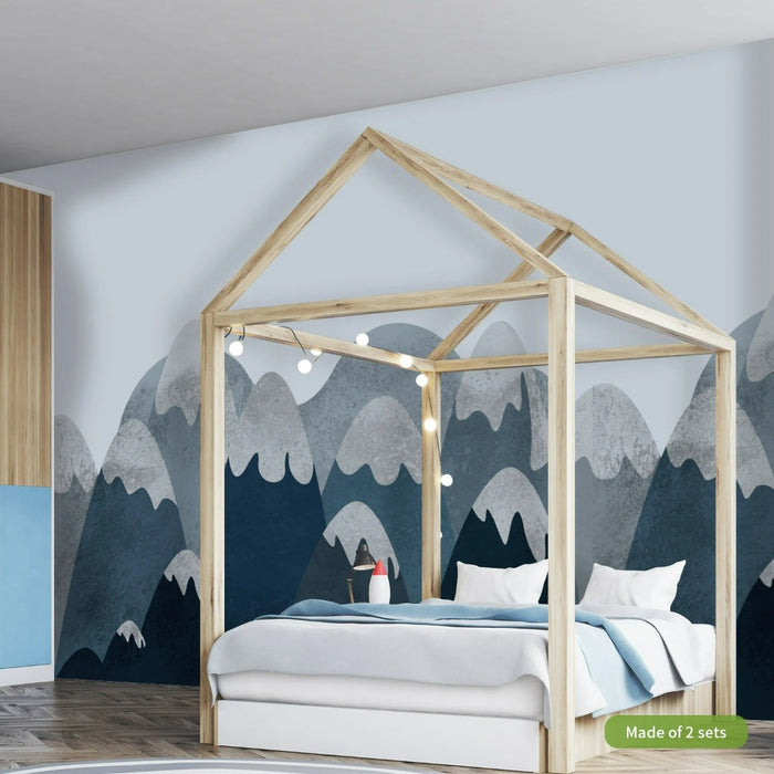 Blue Rocky Mountain Wall Sticker