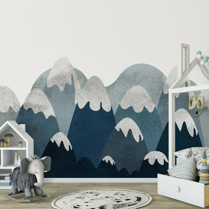 Blue Rocky Mountain Wall Sticker