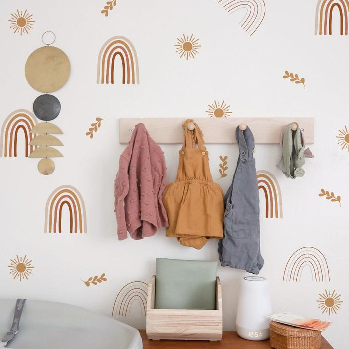 Cartoon Sun Rainbows Wall Stickers