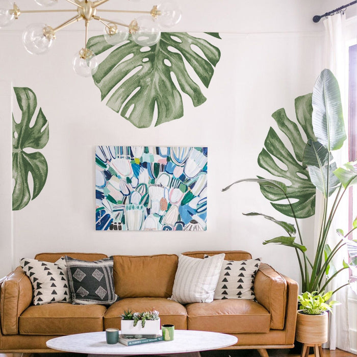 Boho Monstera Leaves Wall Stickers