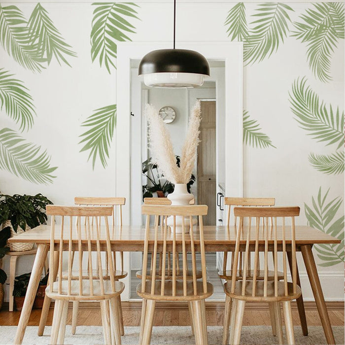 Boho Green Palm Leaves Wall Stickers