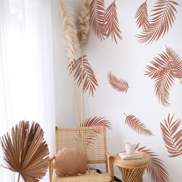 Boho Palm Leaves Wall Stickers