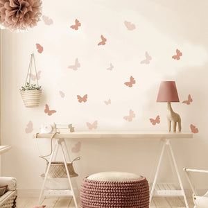 Pink Butterfly Wall Stickers