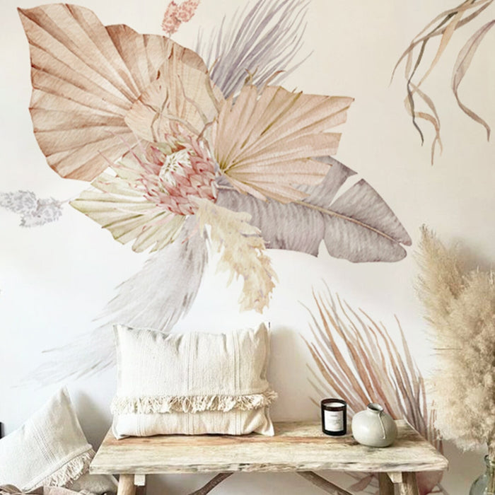 Boho Thistle & Palm Leaves Wall Stickers