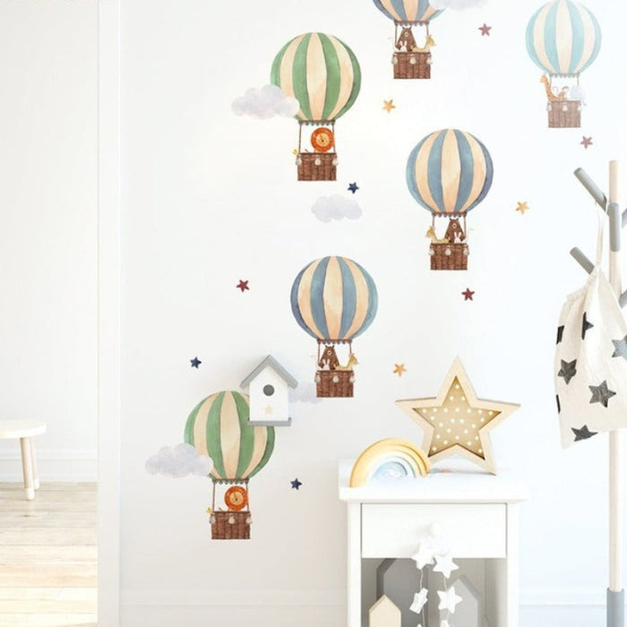 Cartoon Hot Air Balloon Wall Sticker