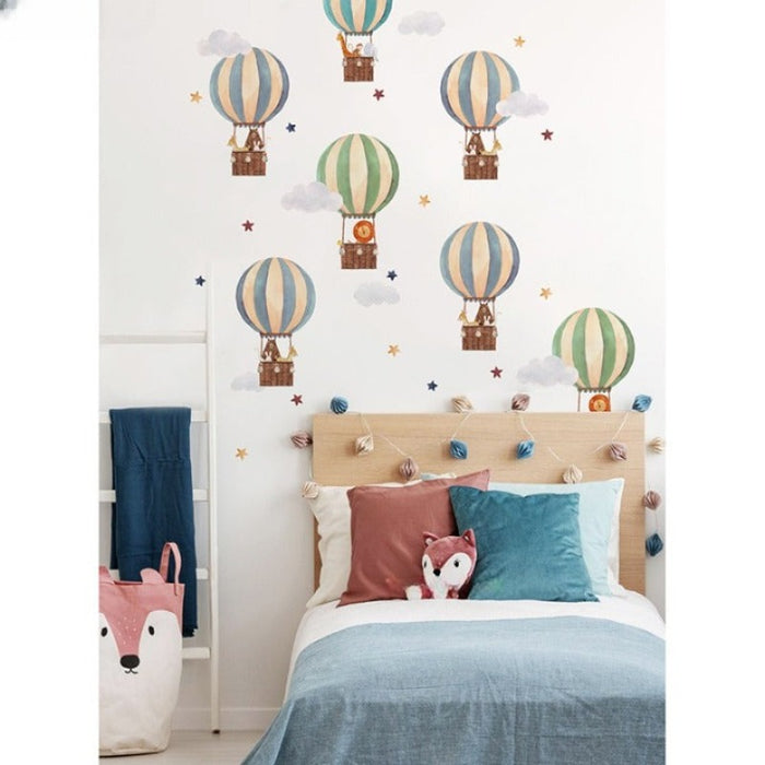 Cartoon Hot Air Balloon Wall Sticker