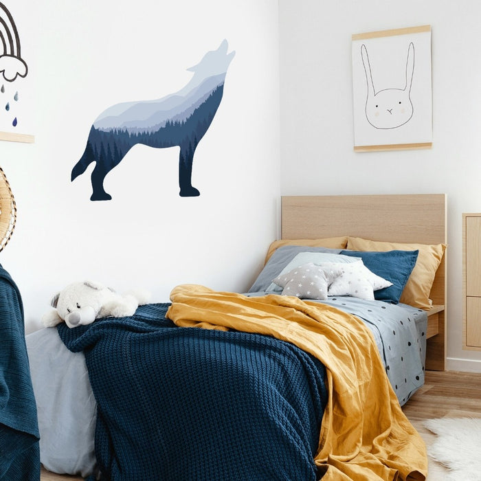 Wolf Silhouette Wall Sticker For Home Decor