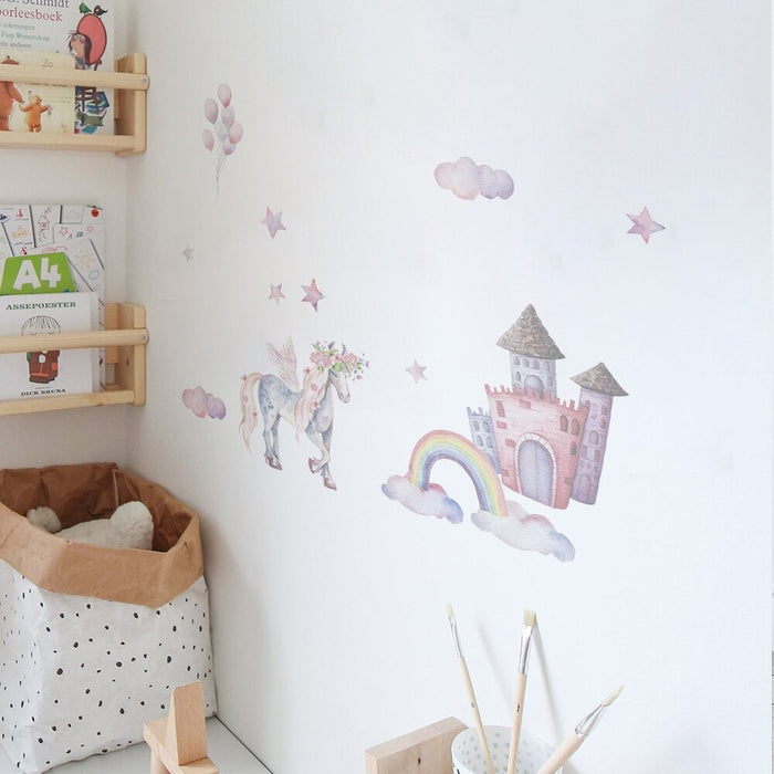 Unicorn Castle Wall Stickers For Home Decor