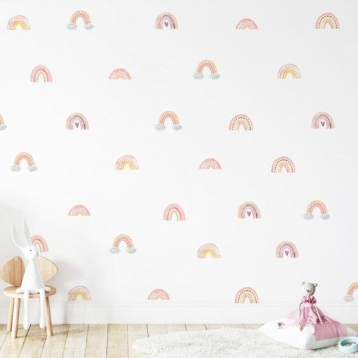 Pink Rainbow Removable Wall Stickers