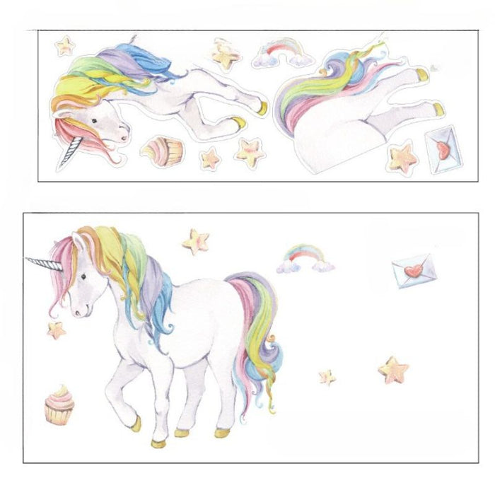 Rainbow Unicorn Envelope Wall Stickers