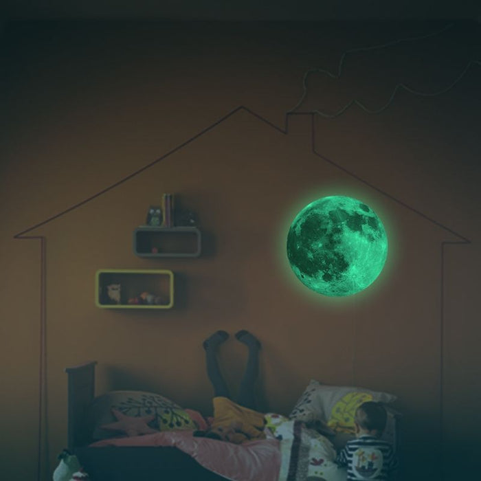 Luminous Moon 3D Earth Wall Stickers for Kids Room