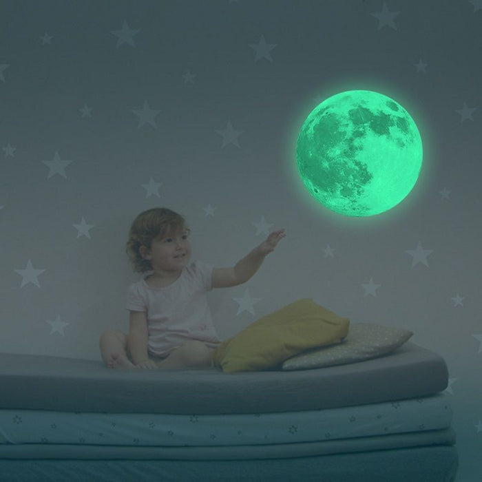 Luminous Moon 3D Earth Wall Stickers for Kids Room