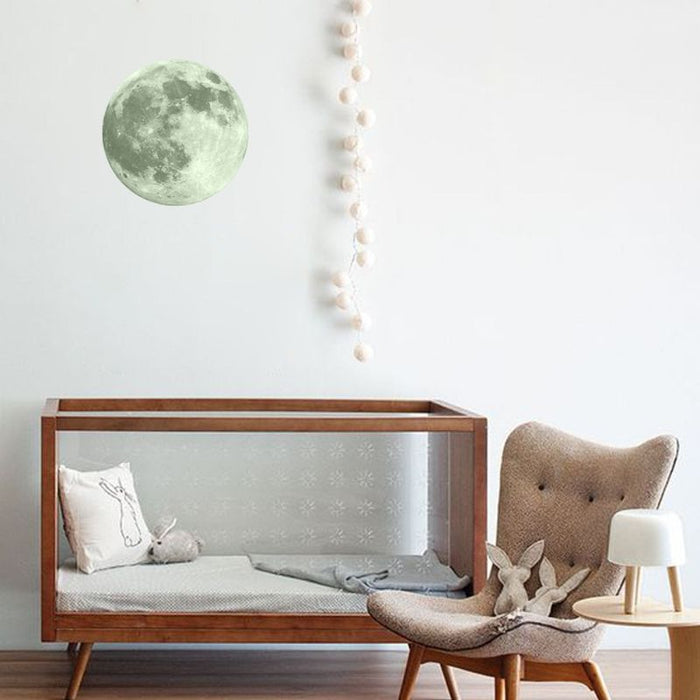 Luminous Moon 3D Earth Wall Stickers for Kids Room