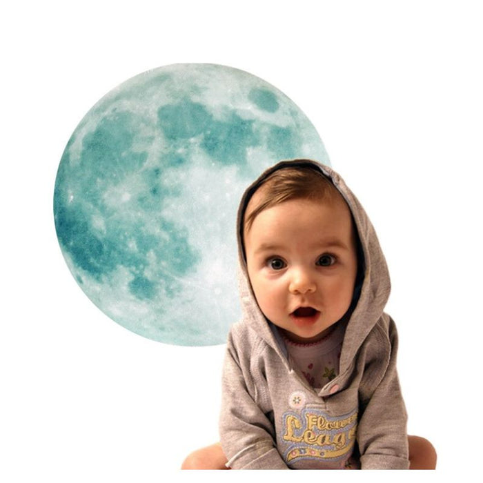 Luminous Moon 3D Earth Wall Stickers for Kids Room