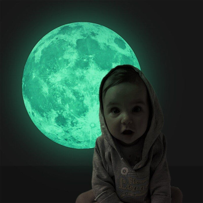 Luminous Moon 3D Earth Wall Stickers for Kids Room