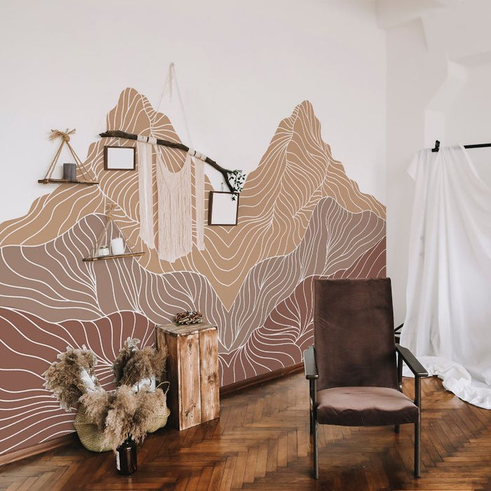 Abstract Mountain Wall Stickers For Living Room