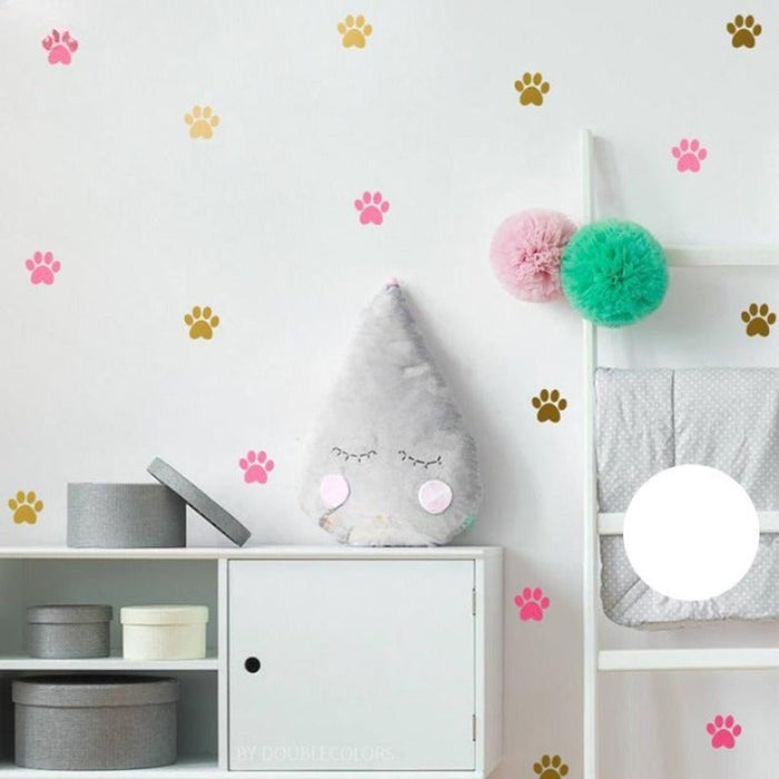 Dog Cats Footprint Wall Stickers