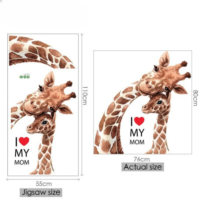 Giraffe And Baby Giraffe Wall Sticker