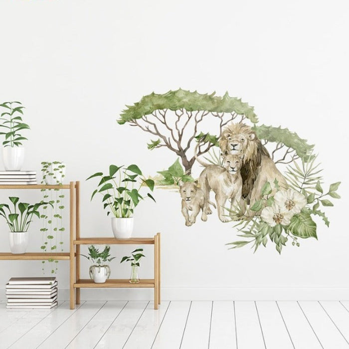 Lovely Lion Family Wall Stickers