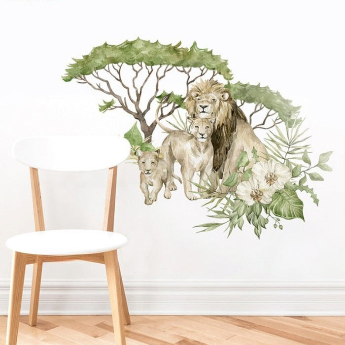 Lovely Lion Family Wall Stickers