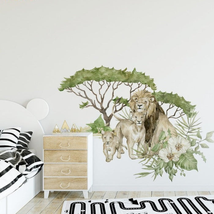 Lovely Lion Family Wall Stickers