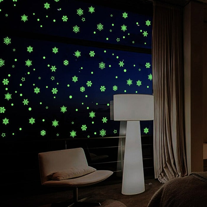 Luminous Home Snowflake Christmas Wall Stickers