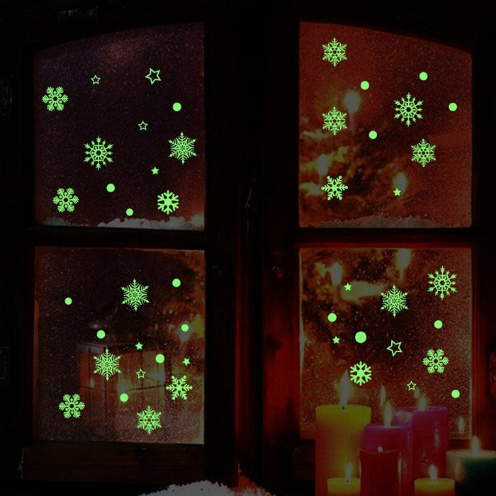 Luminous Home Snowflake Christmas Wall Stickers