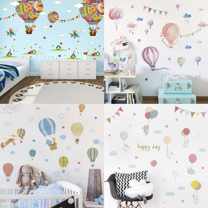 Cartoon Hot Air Balloon Series Wall Stickers