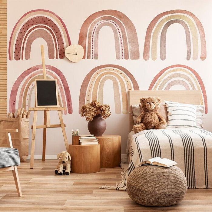 Creative Brown Big Rainbow Wall Stickers