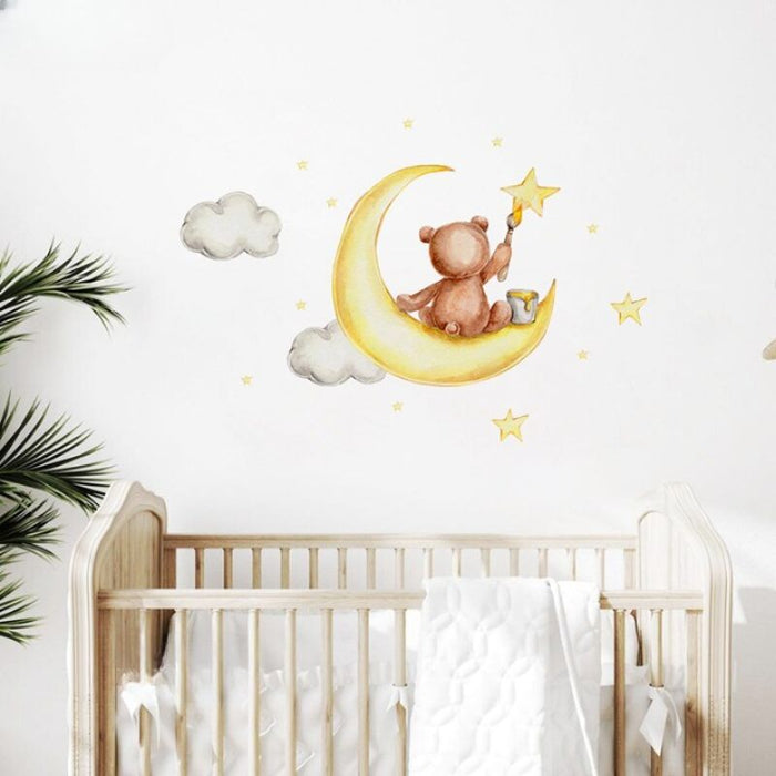 Bear Draw Stars Moon Stickers