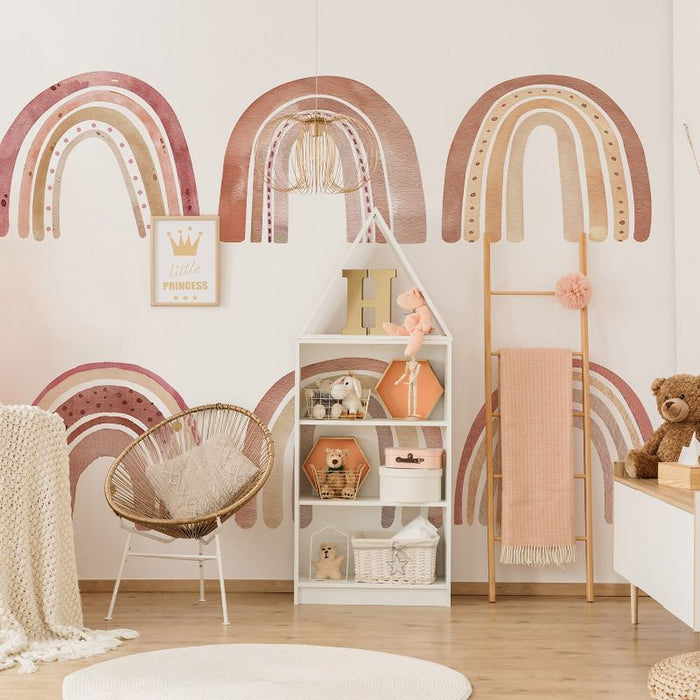 Creative Brown Big Rainbow Wall Stickers