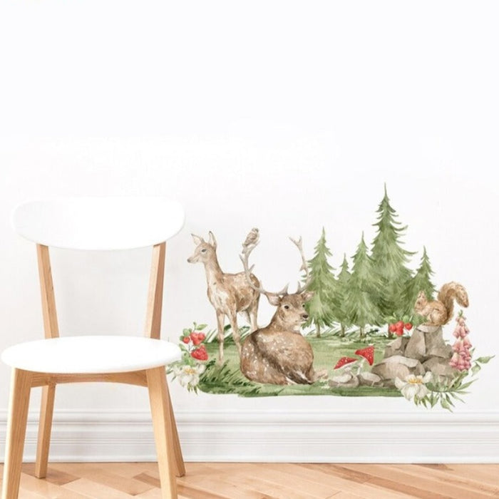 Cartoon Deer Wall Sticker