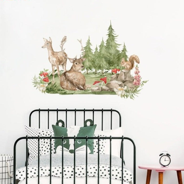 Cartoon Deer Wall Sticker