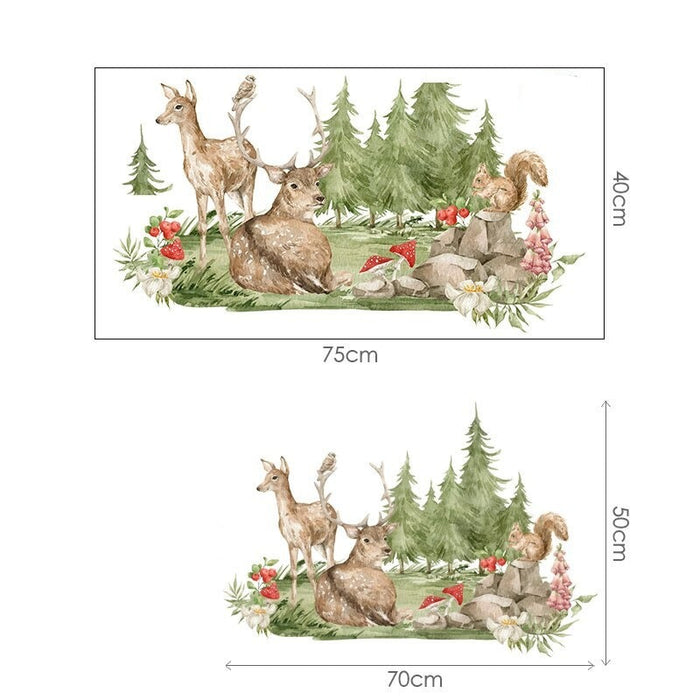 Cartoon Deer Wall Sticker