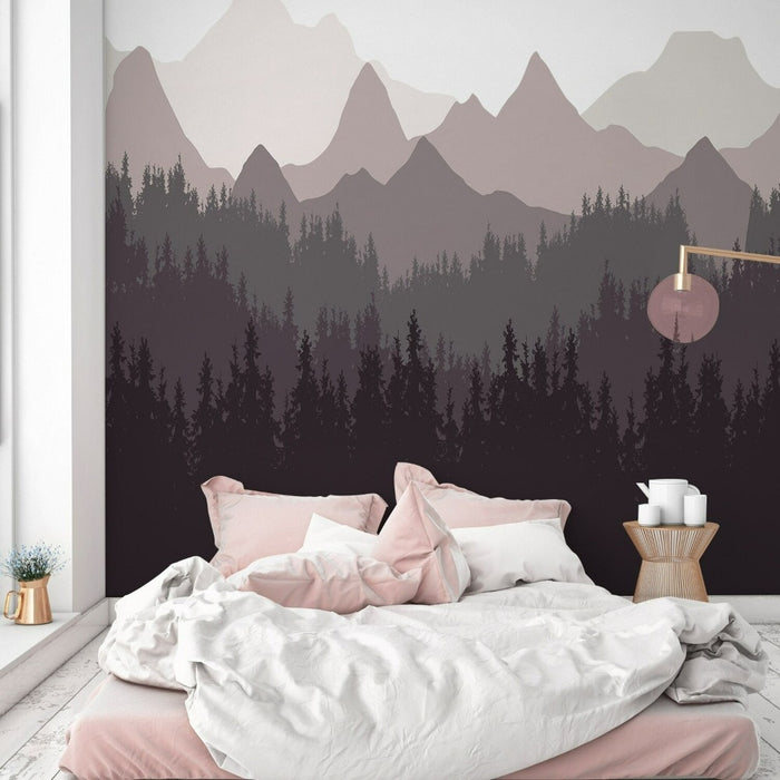Nordic Landscape Brown Mountain Wallpaper
