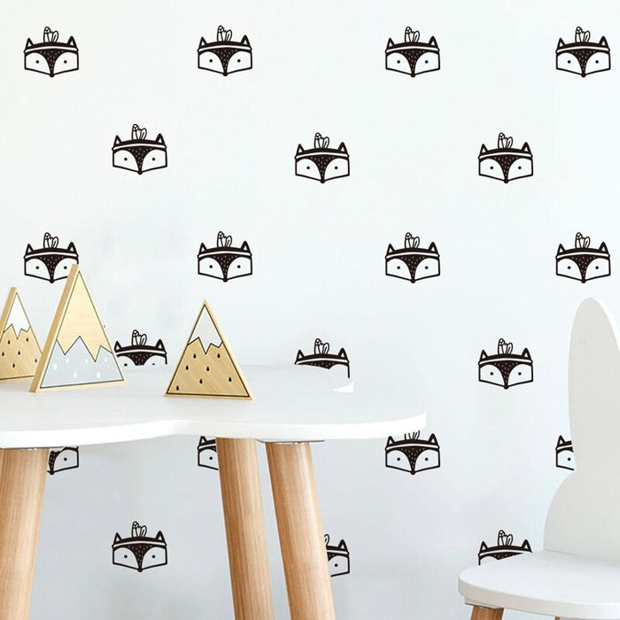 Nordic Style Forest Animal Fox Wall Stickers