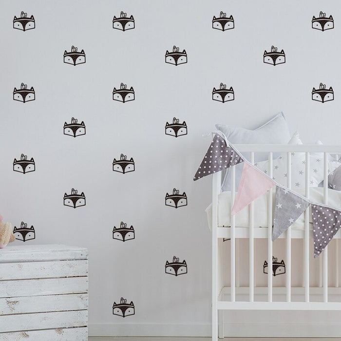 Nordic Style Forest Animal Fox Wall Stickers