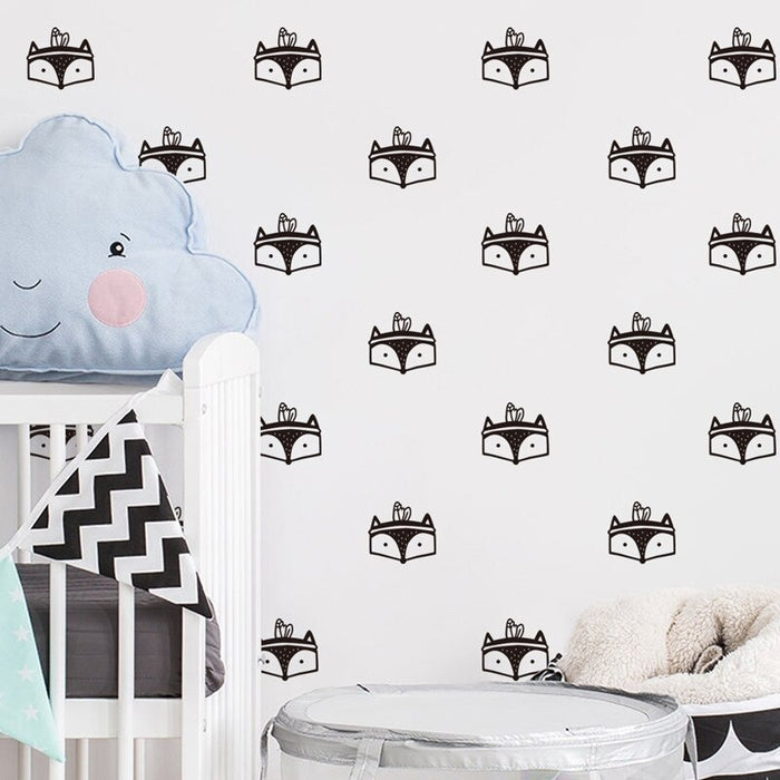 Nordic Style Forest Animal Fox Wall Stickers