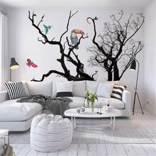 Black and White Artistic Conception Big Tree Scenery Wallpaper