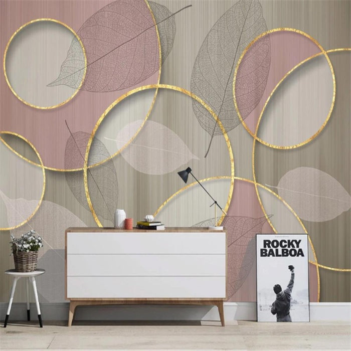 European Geometric Golden Circle Transparent Wallpaper