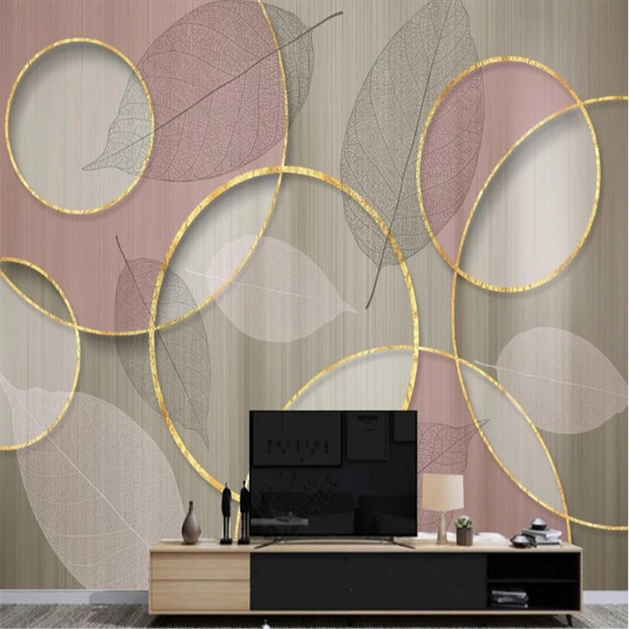 European Geometric Golden Circle Transparent Wallpaper