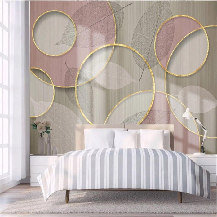 European Geometric Golden Circle Transparent Wallpaper