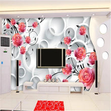 3D Rose Flower Vine Wallpaper