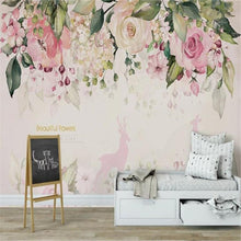 Pink Rose Floral Arrangement Scenery Wallpaper